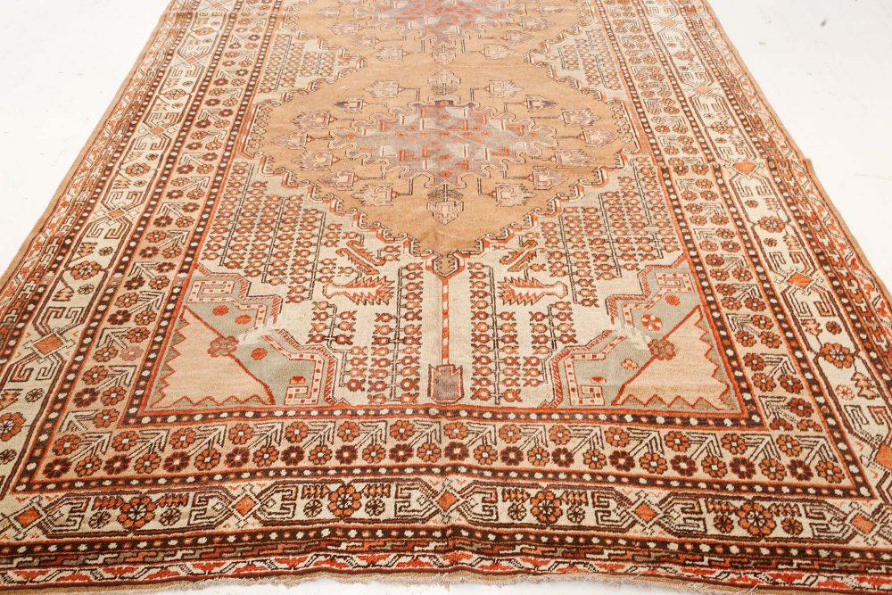 Vintage Samarkand (Khotan) Carpet in Shades of Orange and Beige BB7456