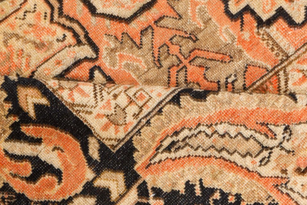 Authentic 1900s Karabagh Bold Design Handmade Wool Rug BB7459