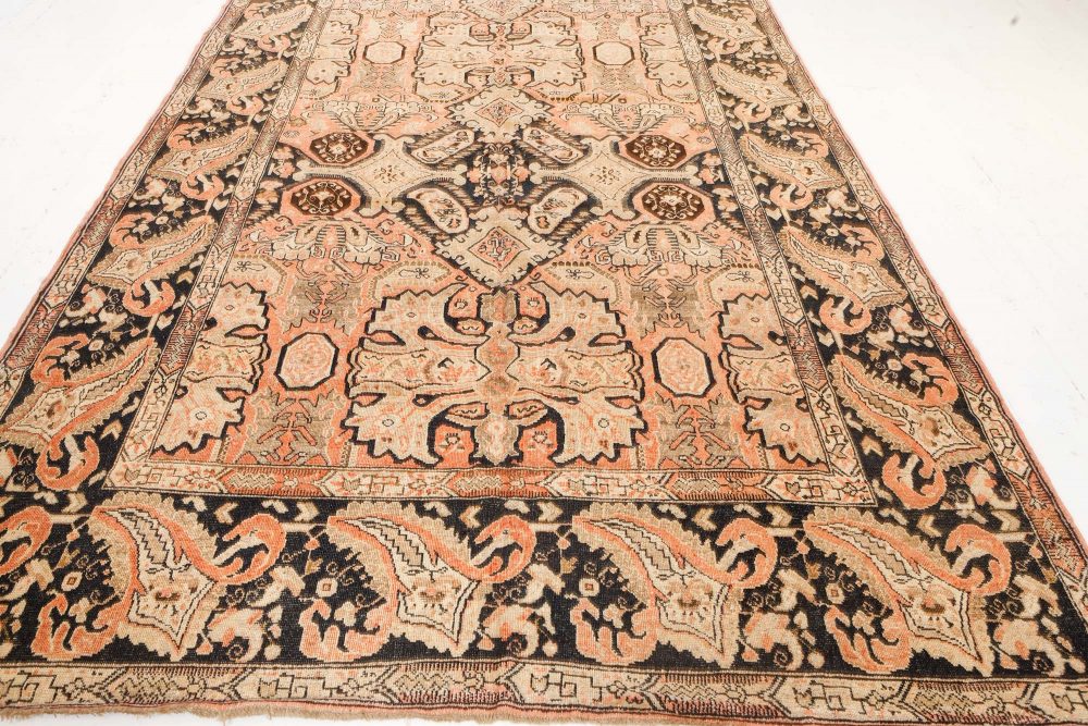 Authentic 1900s Karabagh Bold Design Handmade Wool Rug BB7459