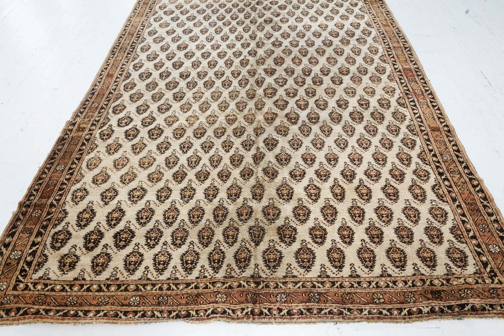 High-quality Indian Amritsar Hand Knotted Wool Carpet in Brown and Beige BB7460