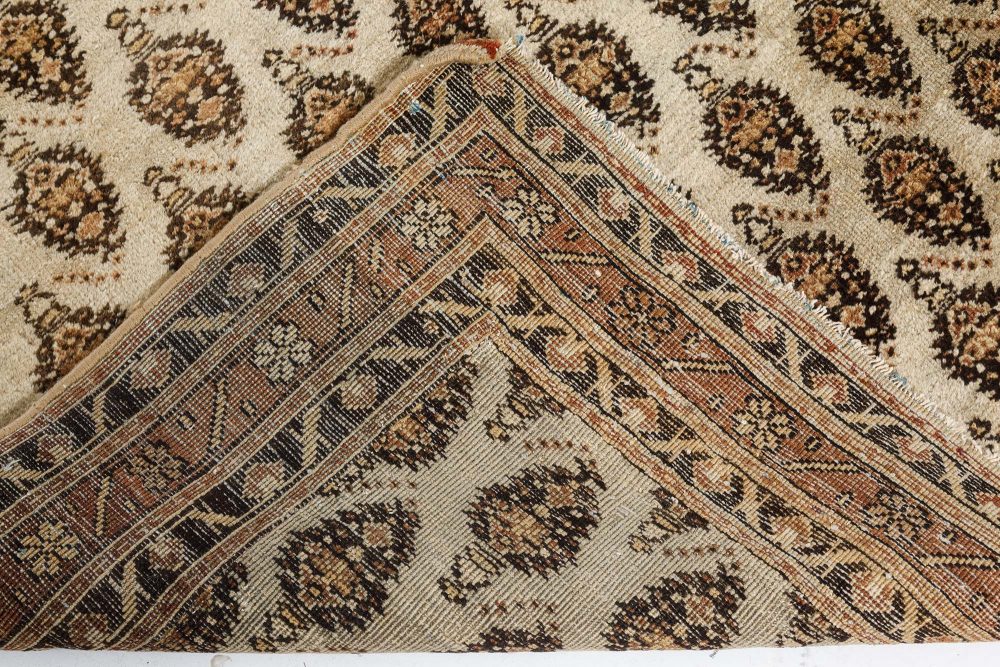 High-quality Indian Amritsar Hand Knotted Wool Carpet in Brown and Beige BB7460