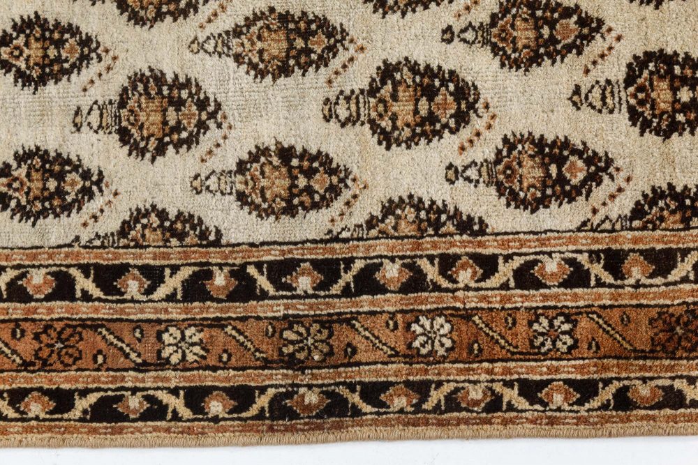 High-quality Indian Amritsar Hand Knotted Wool Carpet in Brown and Beige BB7460