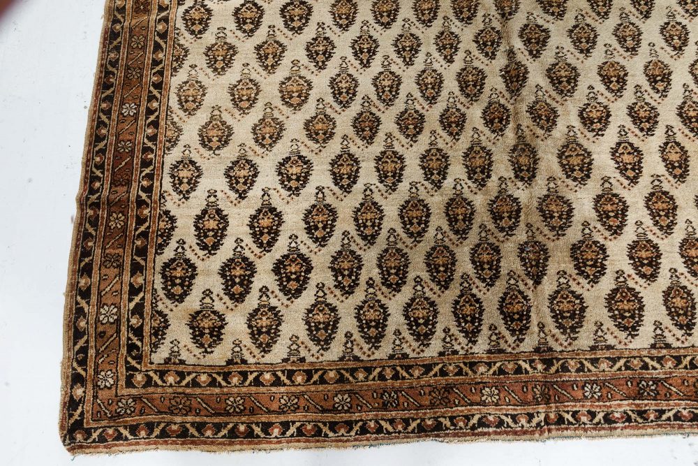 High-quality Indian Amritsar Hand Knotted Wool Carpet in Brown and Beige BB7460