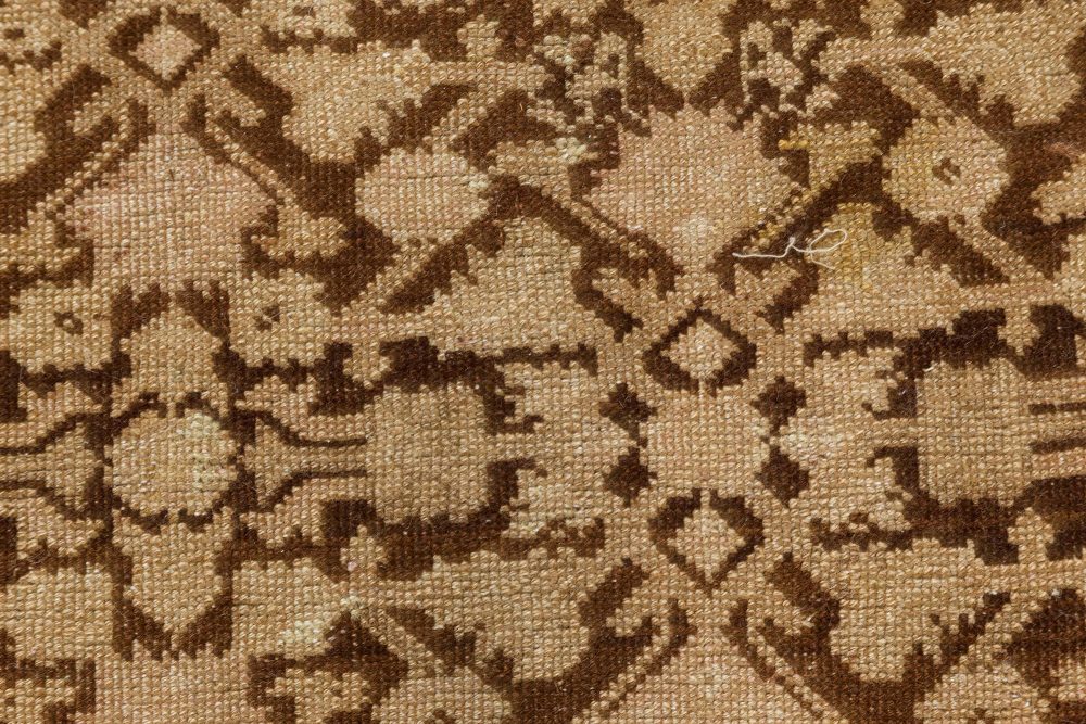 Antique Karabagh Botanic Brown, Beige Handmade Wool Rug BB7462