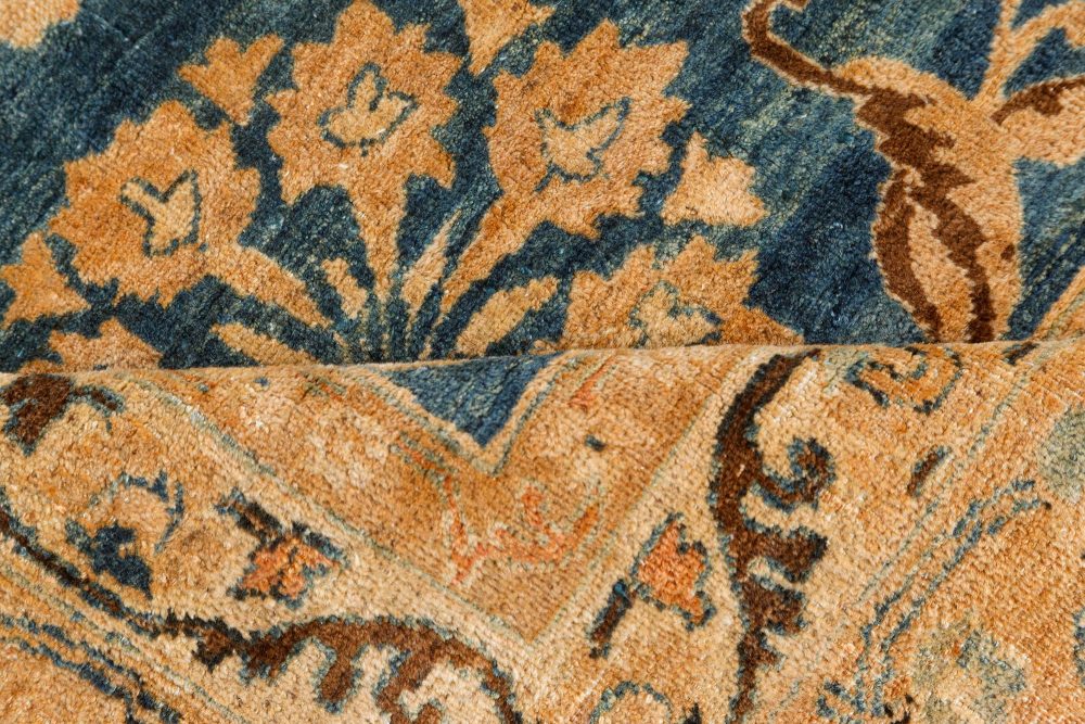 Authentic Persian Khorassan Blue Handmade Wool Carpet BB7468