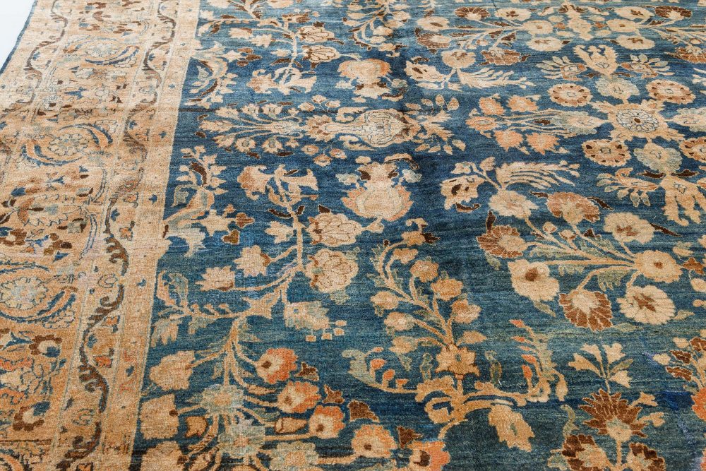 Authentic Persian Khorassan Blue Handmade Wool Carpet BB7468