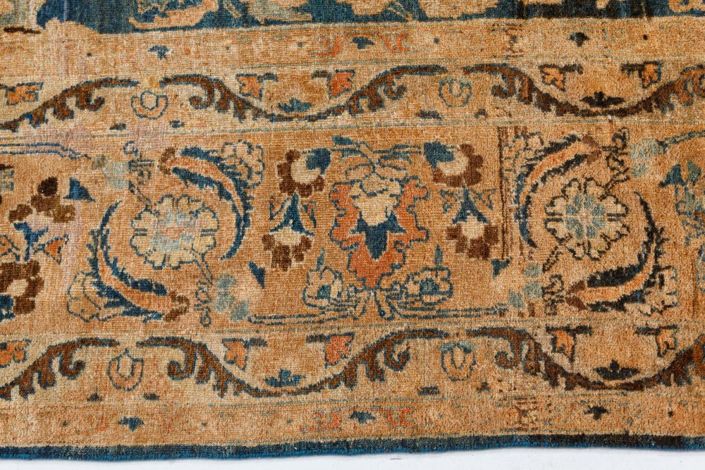 Authentic Persian Khorassan Blue Handmade Wool Carpet BB7468