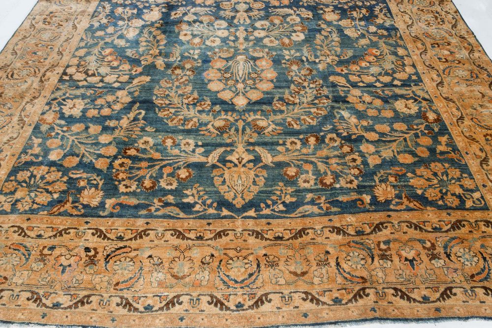 Authentic Persian Khorassan Blue Handmade Wool Carpet BB7468