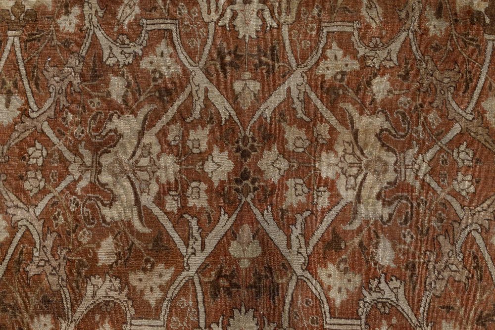 Authentic Persian Tabriz Handwoven Wool Rug BB7485