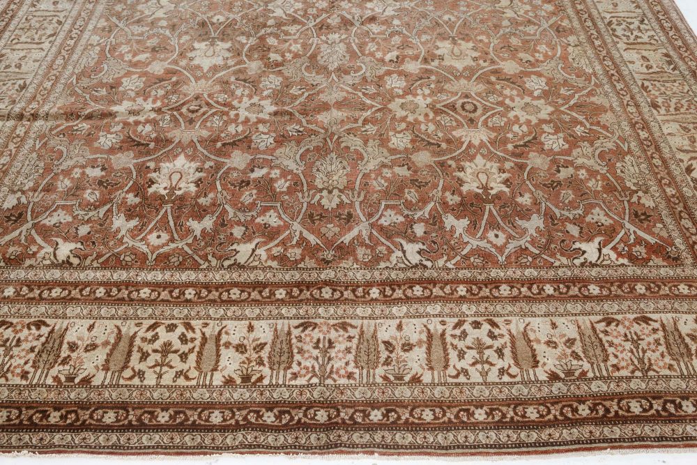 Authentic Persian Tabriz Handwoven Wool Rug BB7485