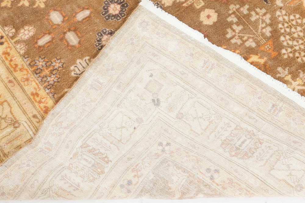 Vintage Persian Tabriz Botanic Design Handmade Wool Carpet BB7494