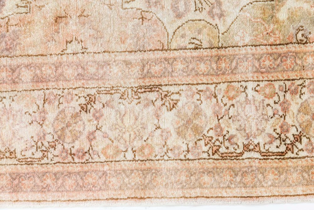 One-of-a-Kind Antique Turkish Hereke Handmade Wool Carpet BB7495