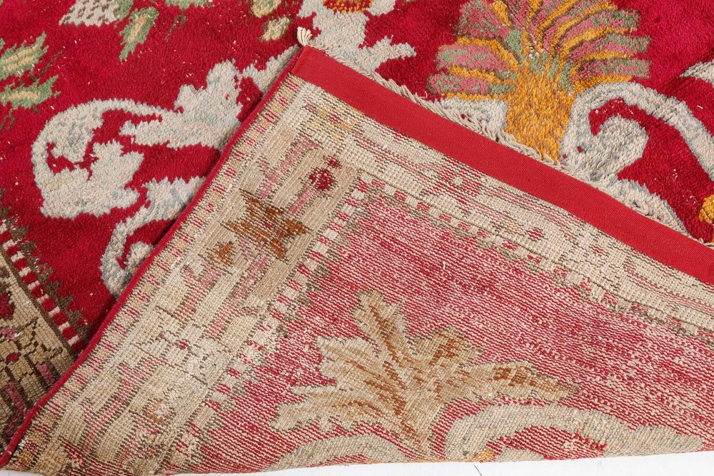 Authentic Turkish Ghiordes Red Handmade Wool Rug BB7503