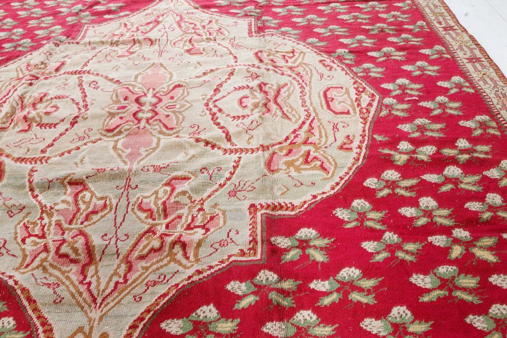 Authentic Turkish Ghiordes Red Handmade Wool Rug BB7503