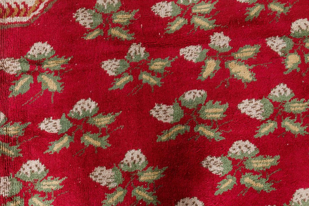 Authentic Turkish Ghiordes Red Handmade Wool Rug BB7503