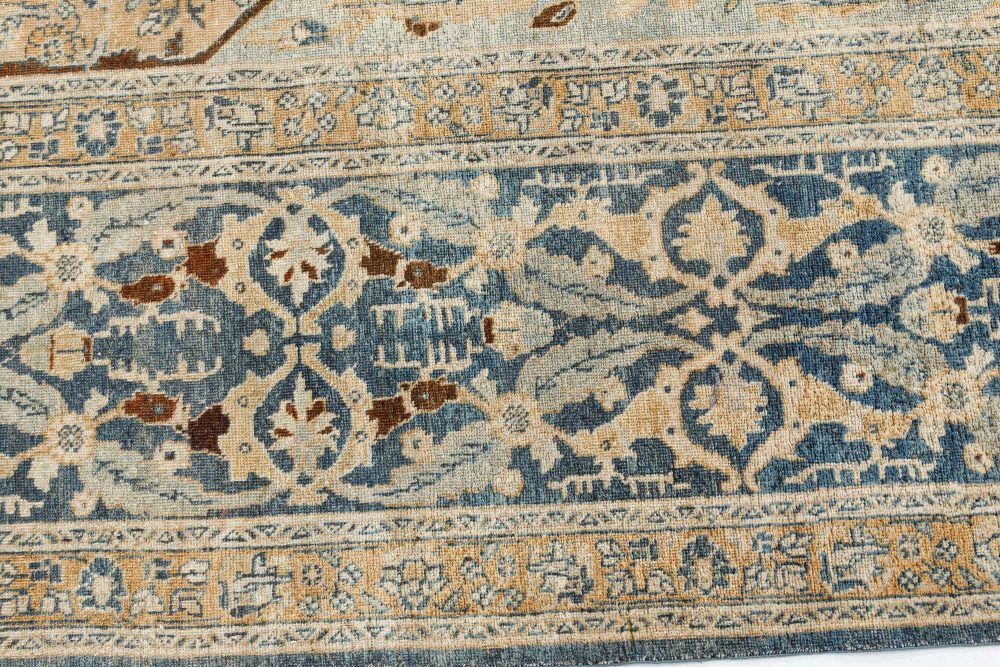 Fine Antique Persian Tabriz Handmade Wool Rug BB7508