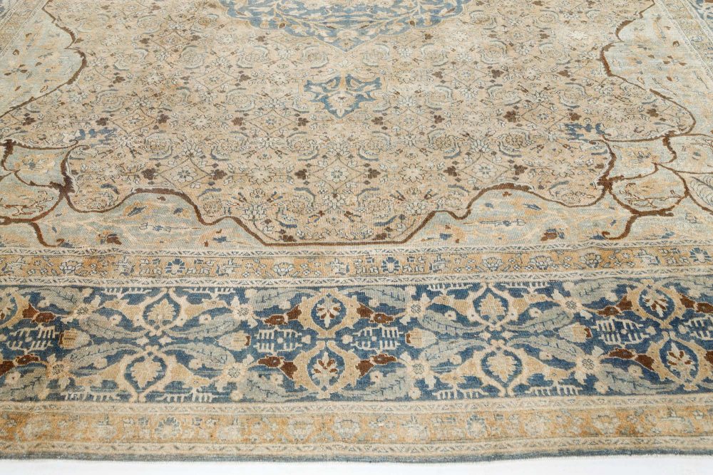 Fine Antique Persian Tabriz Handmade Wool Rug BB7508