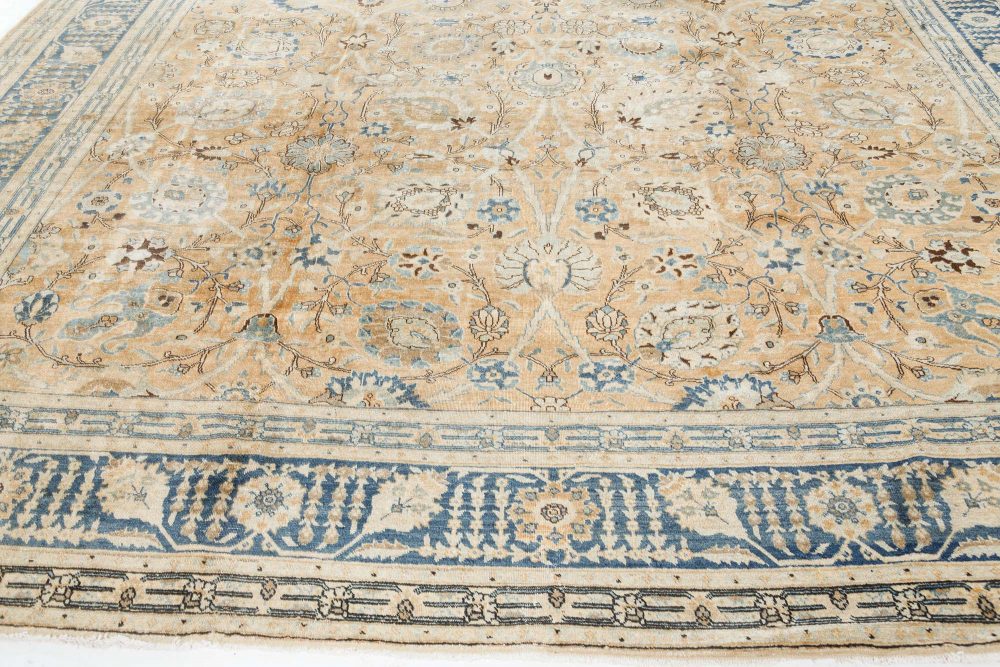 Fine Antique Persian Tabriz Handmade Wool Rug BB7511