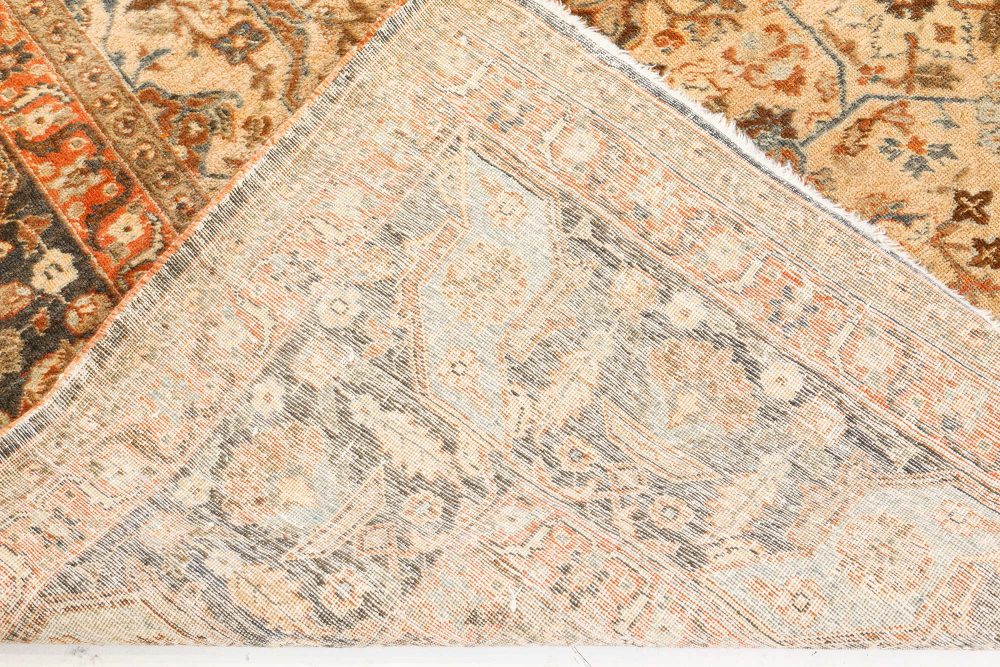 Fine Antique Persian Tabriz Botanic Design Handmade Wool Rug BB7512