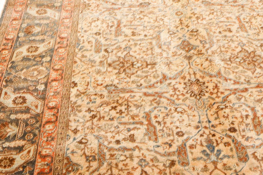 Fine Antique Persian Tabriz Botanic Design Handmade Wool Rug BB7512