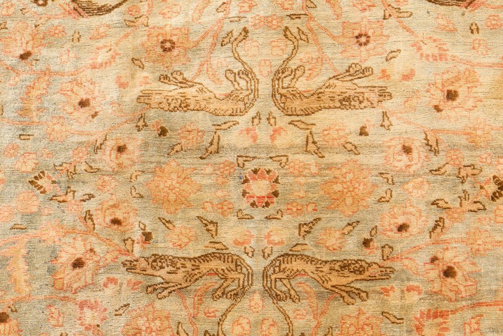 Authentic Persian Tabriz Handmade Wool Rug BB7516