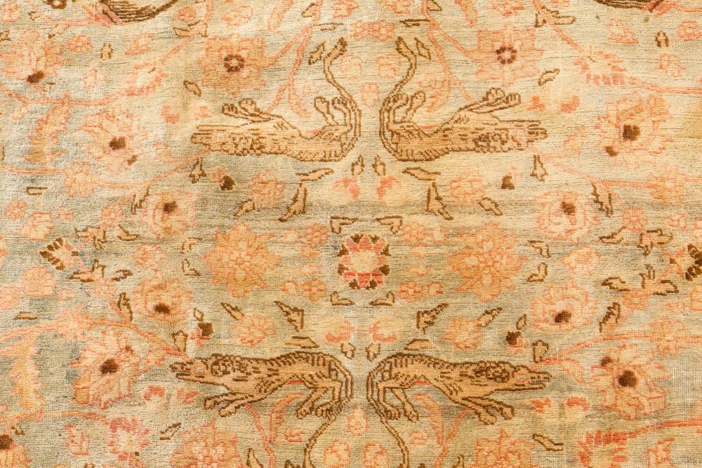 Authentic Persian Tabriz Handmade Wool Rug BB7516
