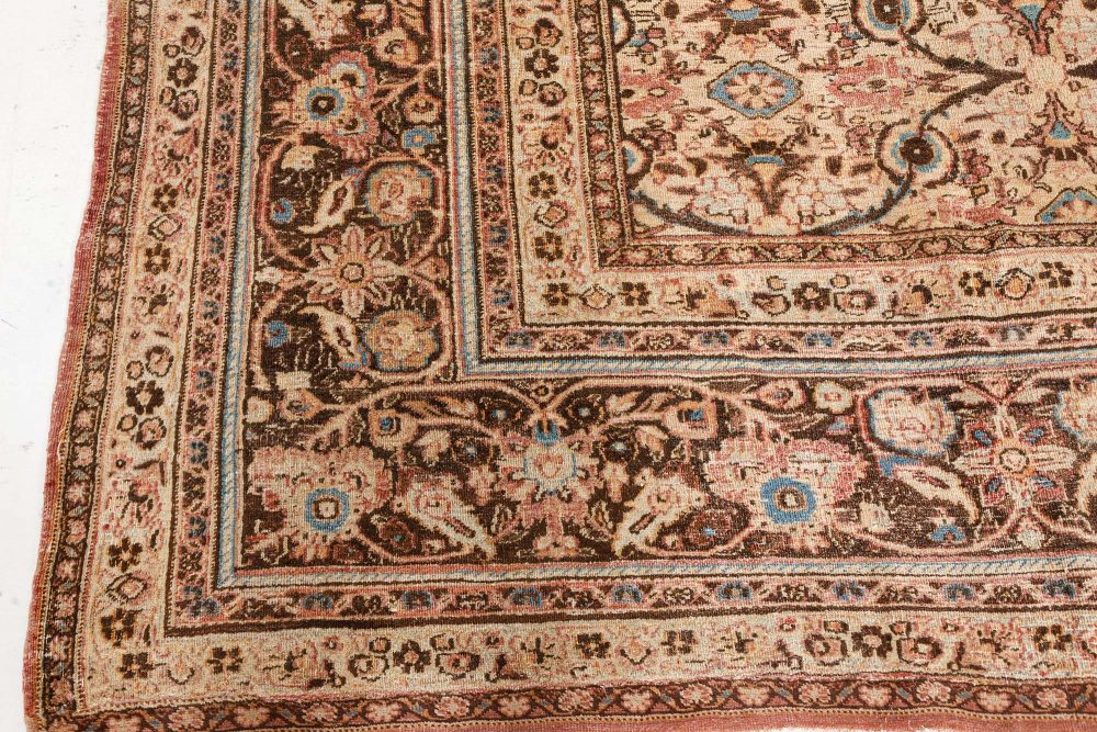 Fine Antique Persian Meshad Handmade Wool Rug BB7518