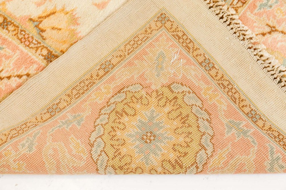 High-quality Vintage Botanic Turkish Oushak Handmade Wool Carpet BB7522