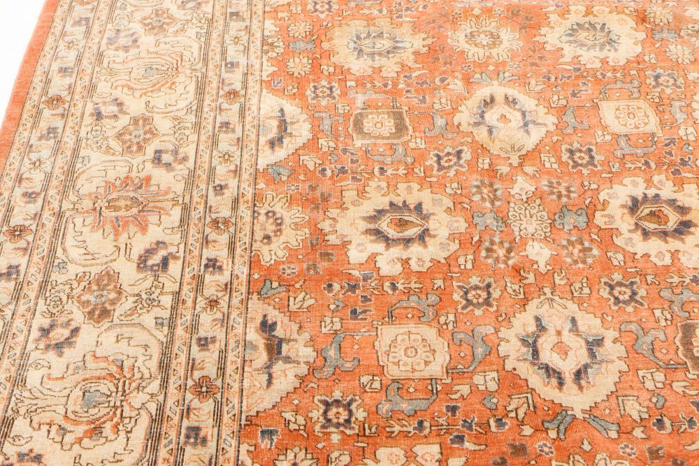 Authentic Persian Tabriz Red Handmade Wool Carpet BB7525