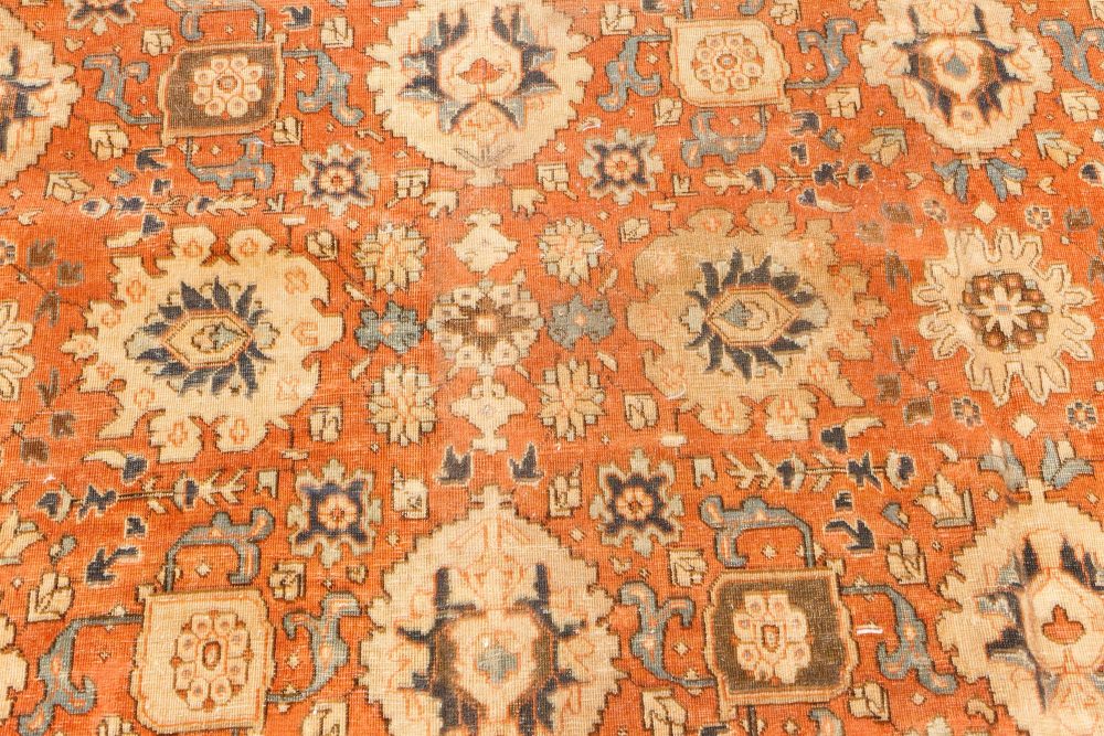 Authentic Persian Tabriz Red Handmade Wool Carpet BB7525