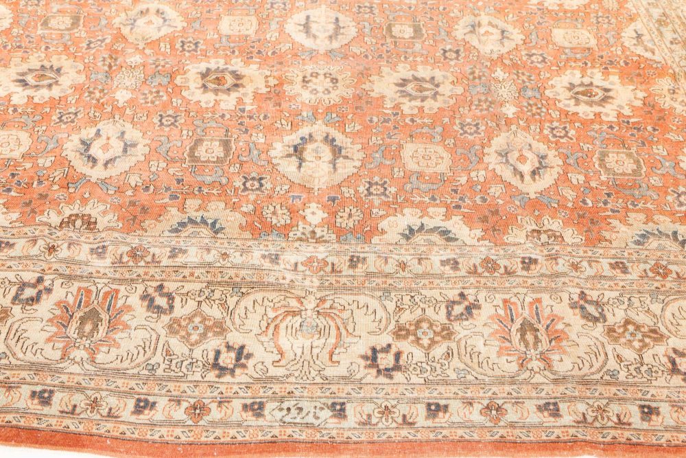 Authentic Persian Tabriz Red Handmade Wool Carpet BB7525