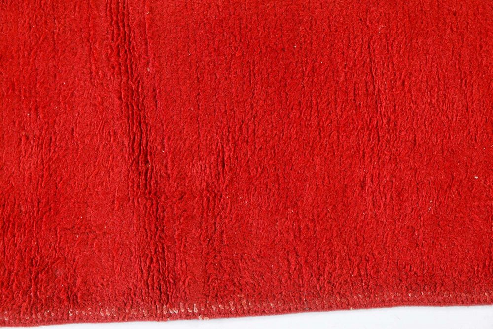 Vintage Moroccan Red Hand Knotted Wool Rug BB7544