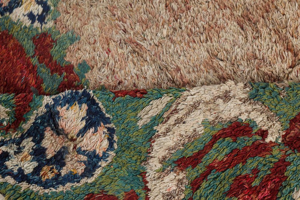 Handmade Vintage French Botanic Design Carpet BB7550