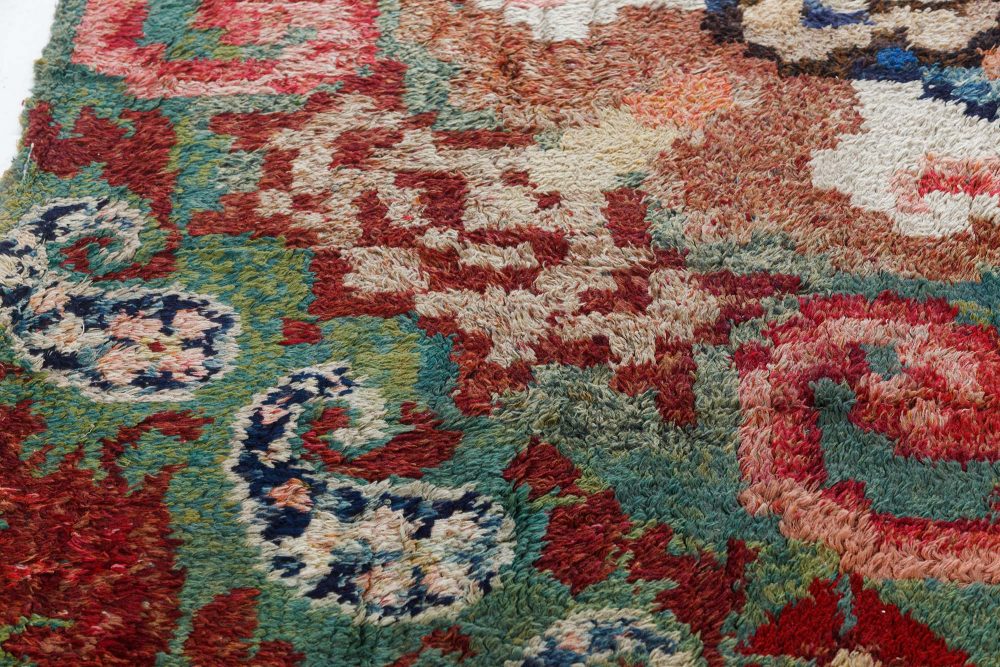 Handmade Vintage French Botanic Design Carpet BB7550