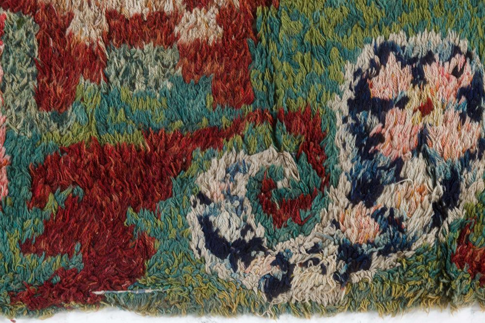 Handmade Vintage French Botanic Design Carpet BB7550