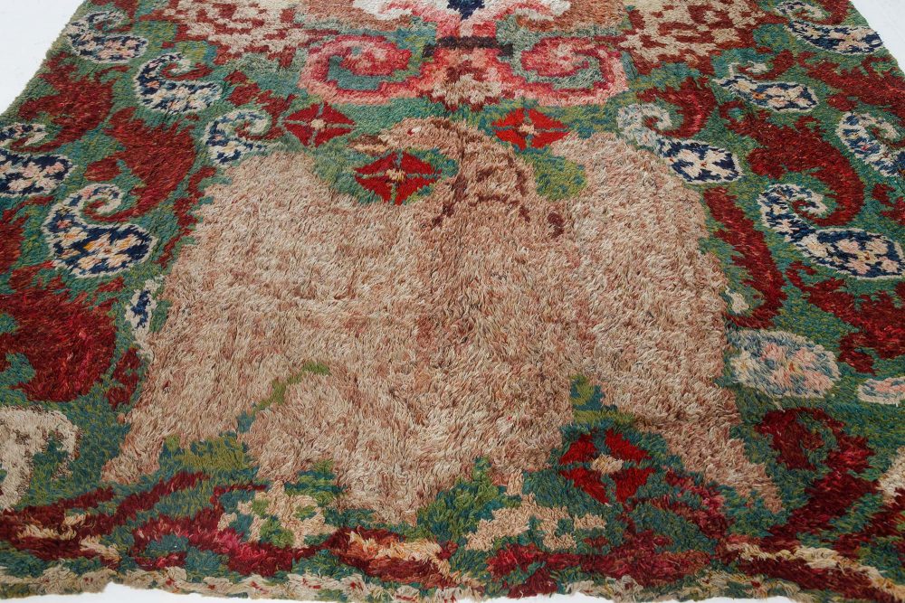 Handmade Vintage French Botanic Design Carpet BB7550