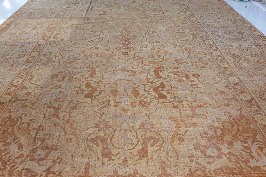 One-of-a-kind Oversized Antique Indian Amritsar Rug (Size Adjusted) BB7562
