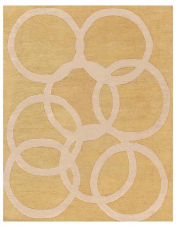Contemporary Art Deco Floral Light Beige With Warm Tan Hand-Knotted Silk Rug “Flower Garden” Designed By Suzanne Lovell N10942 Contemporary Art Deco Floral Light Beige With Warm Tan Hand-Knotted Silk Rug “Flower Garden” Designed By Suzanne Lovell N10942