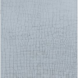 Handmade Ethereal Light Gray Abstract Modern Silk Rug “Crocodile” N11087
