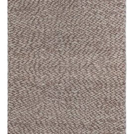 Modern Hand-Knotted Solid Classic Taupe Wool Runner “Twillshade” N11341