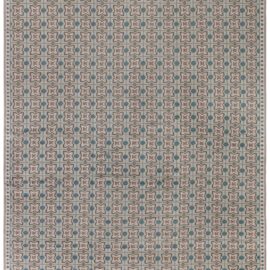 “Celestia” Modern Aubusson Floral Classic Taupe Flatweave Wool Rug N11055