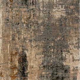“Digital Age” Modern Abstract Cream Beige Handmade Wool Oversized Rug N10405