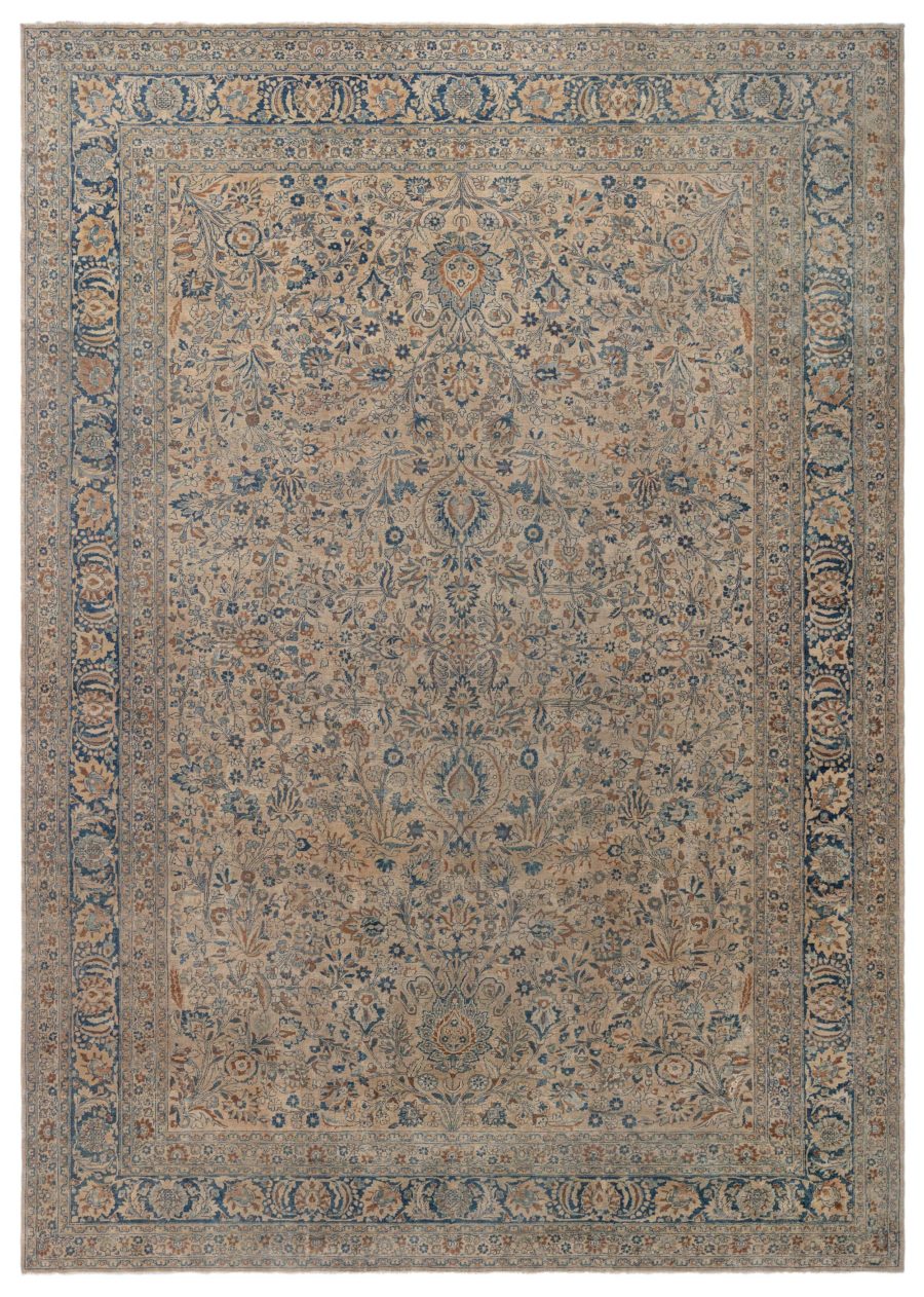 Authentic 1900s Persian Kirman Handmade Wool Rug BB7255