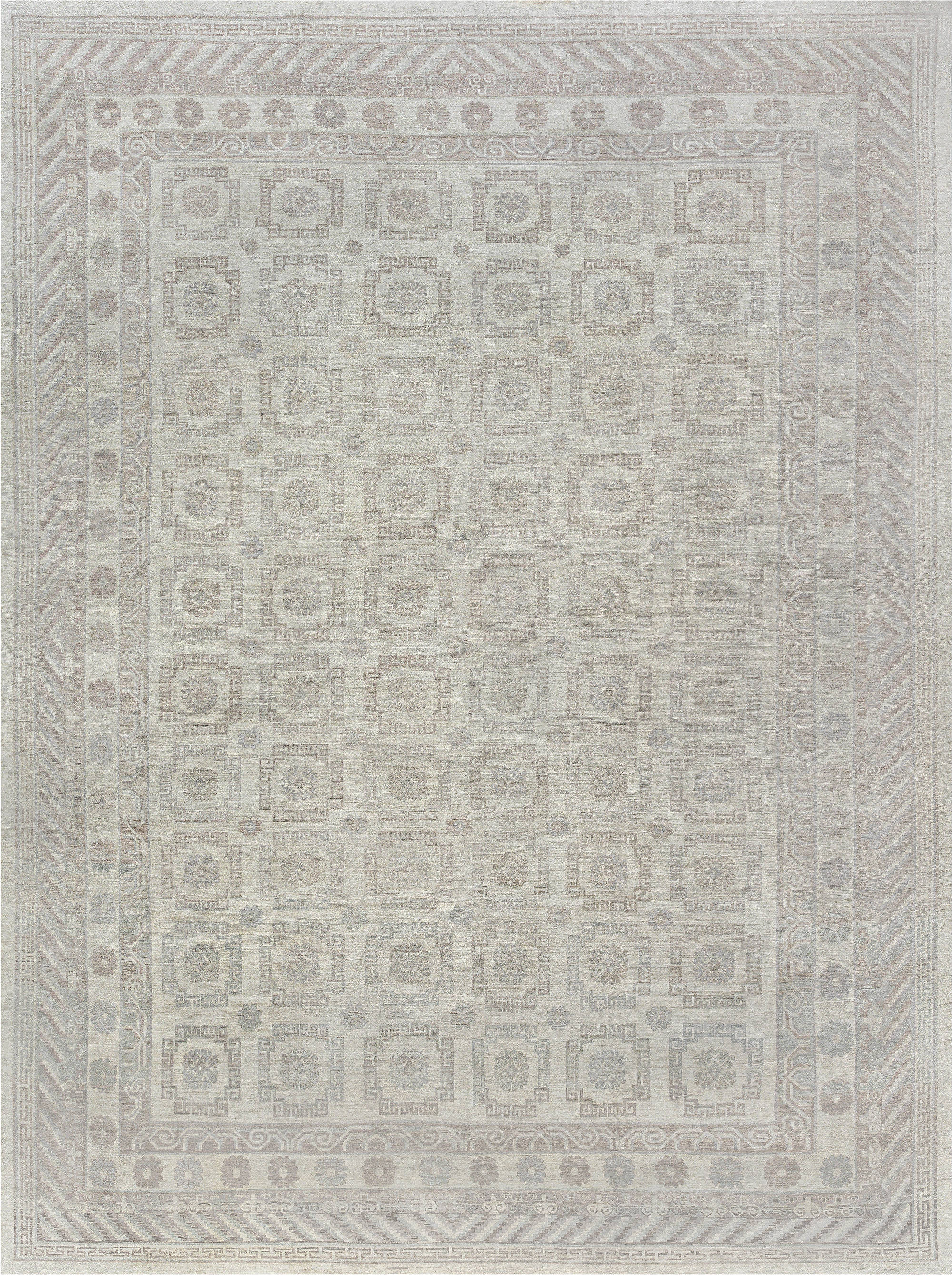Doris Leslie Blau Collection Large Samarkand Style Geometric Handmade Wool Rug N11079