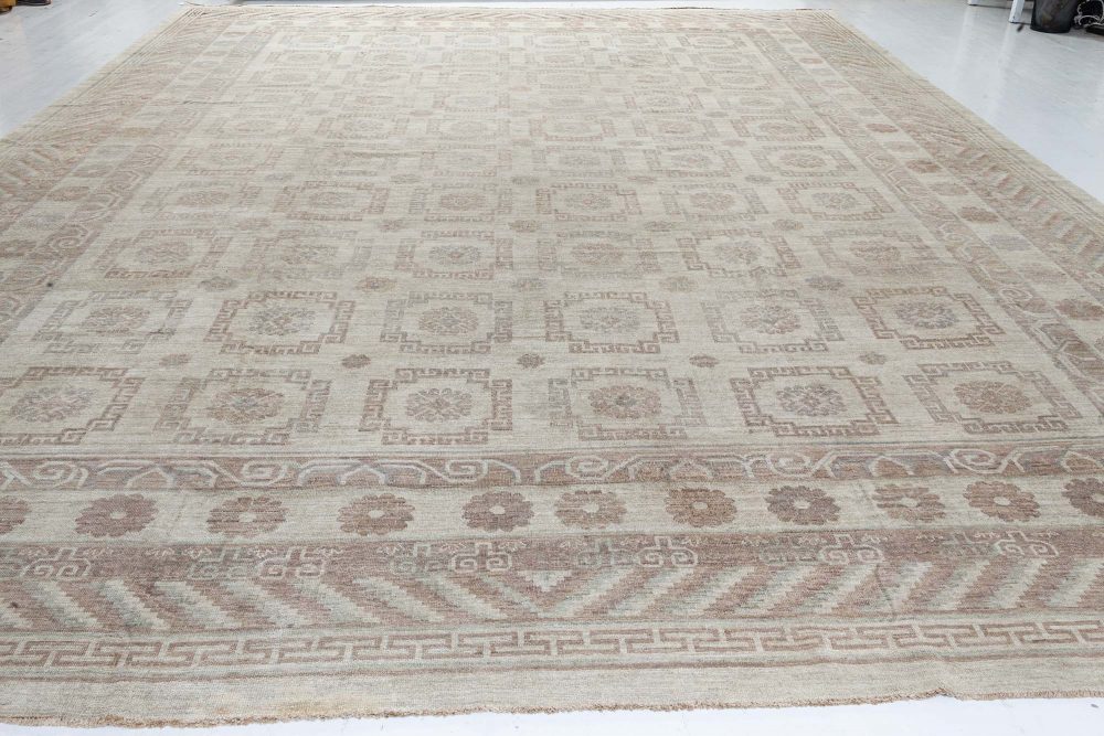 Doris Leslie Blau Collection Large Samarkand Style Geometric Handmade Wool Rug N11079