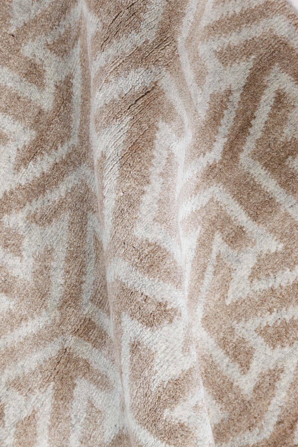 Doris Leslie Blau Collection High-Quality Oversized Terra Rug in Natural Wool N11293