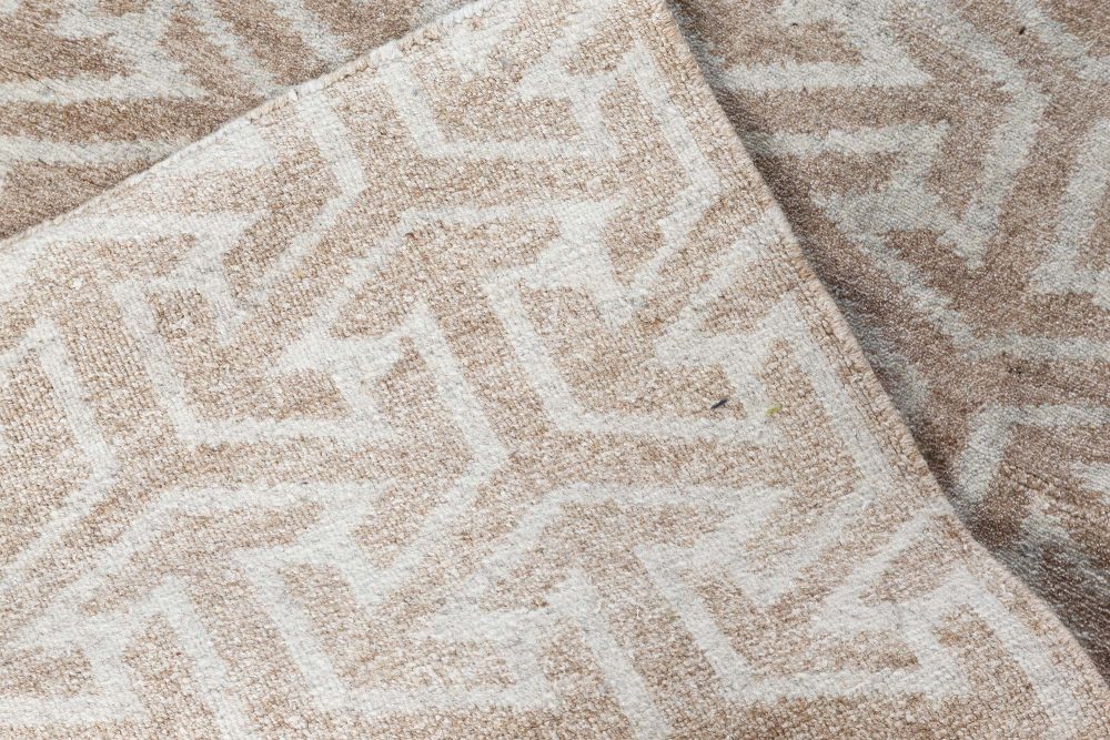 Doris Leslie Blau Collection High-Quality Oversized Terra Rug in Natural Wool N11293