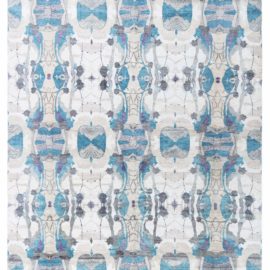 Modern Abstract Light Gray Handmade Rug “Naiad” Designed By Eskayel N11265