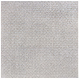 Modern Art Deco Geometric Light Gray Handmade Wool Rug N12773