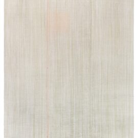 Contemporary Flatweave Stripes Light Beige Wool Carpet “De Lys” N13001